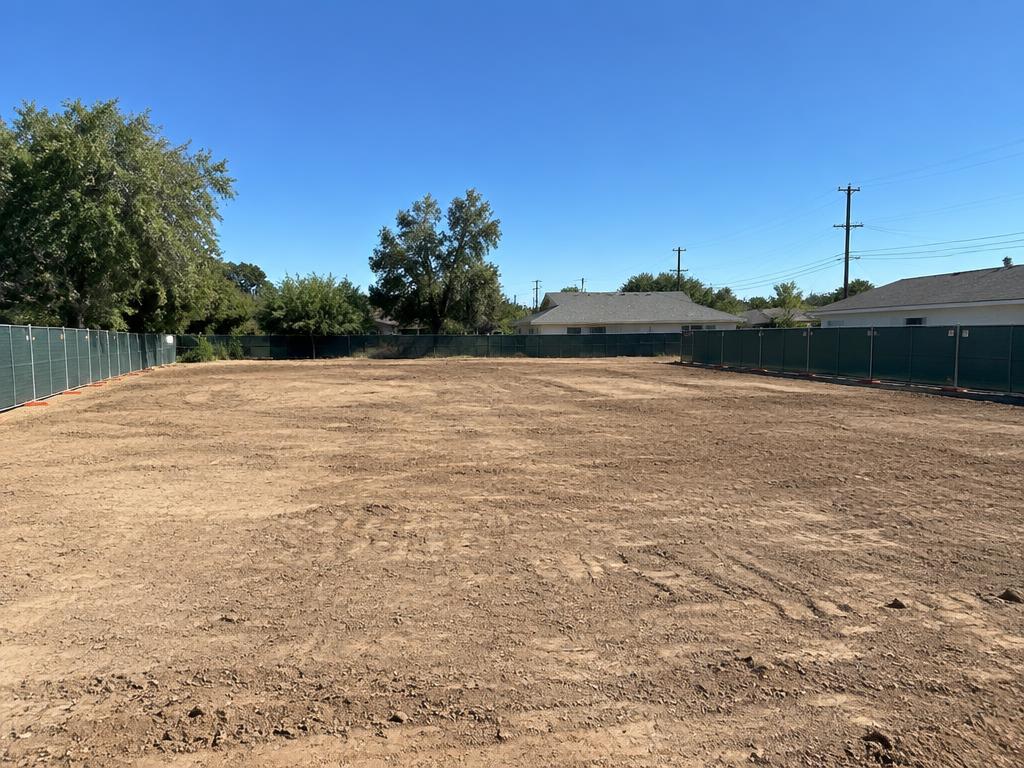 After: clean graded lot